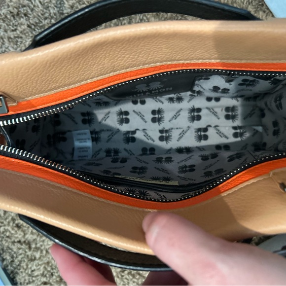 Min & Mon Peachy Cream and Black Eye Print Vali Shoulder Bag - Picture 8 of 16